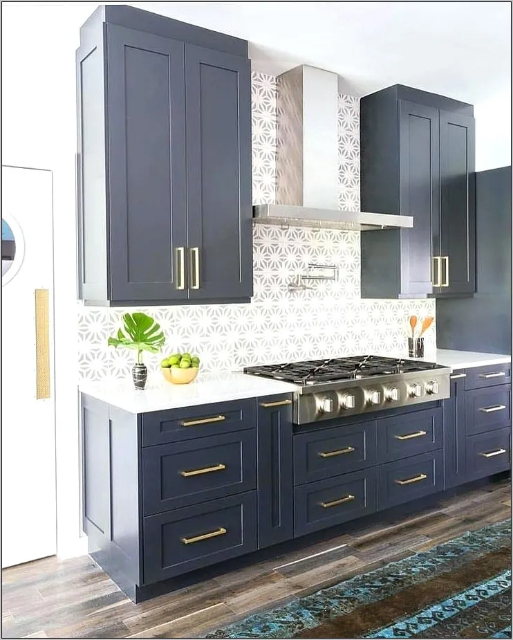 11350 rustic orange blue kitchen
