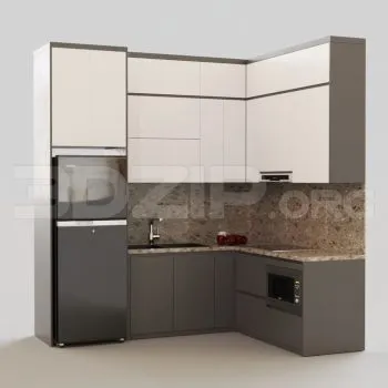 11377 kitchen decor 3d model overview