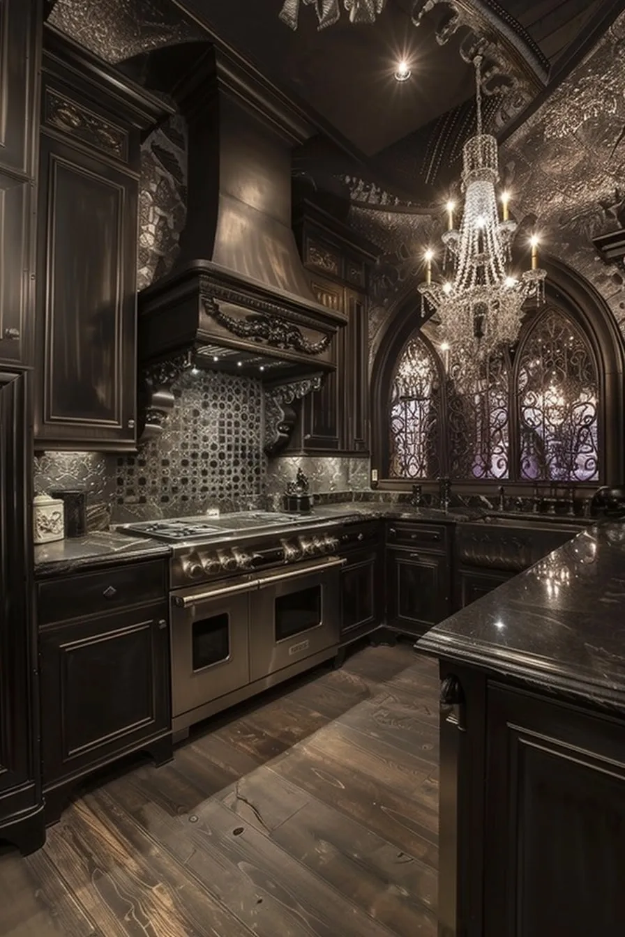 11391 dark kitchen walls