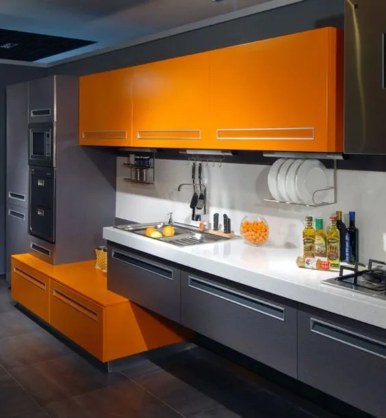 11411 orange gray kitchen natural elements