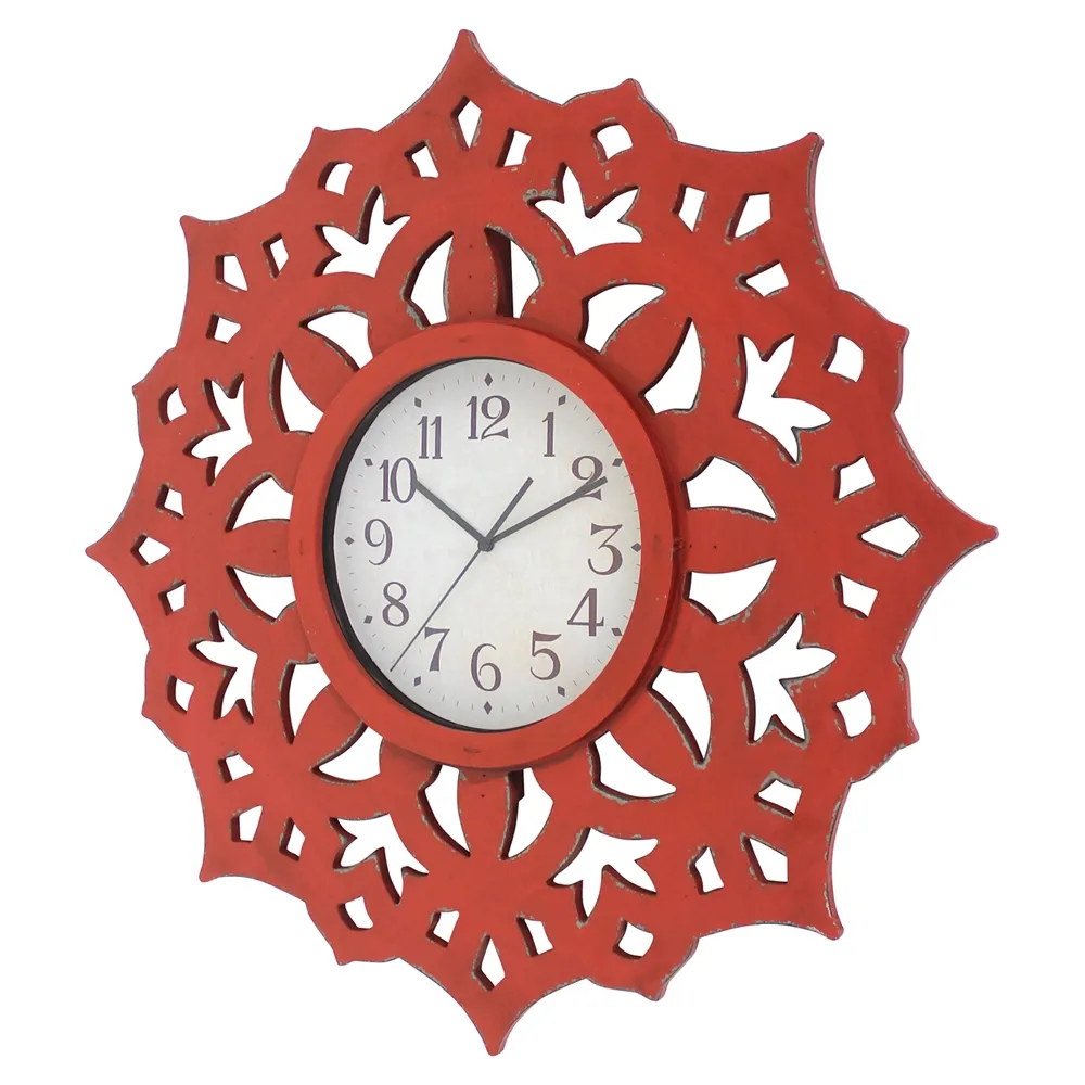 11419 red kitchen clock style 2