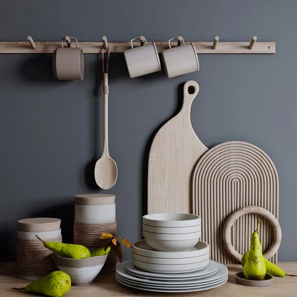 11424 3d kitchen rustic style