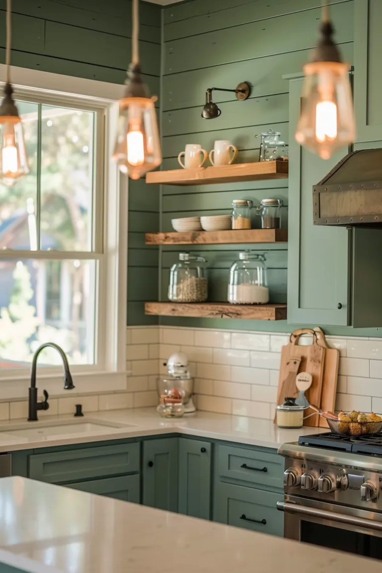 11439 open shelving farmhouse kitchen