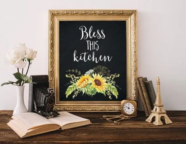 11474 sunflower kitchen decor size