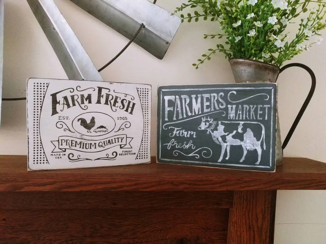 11492 farmhouse kitchen canvas signs