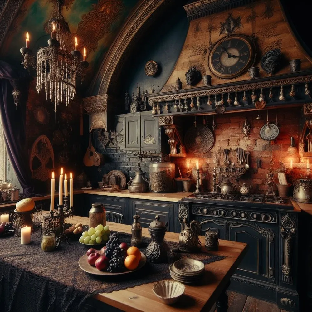 11503 gothic kitchen modern appliances