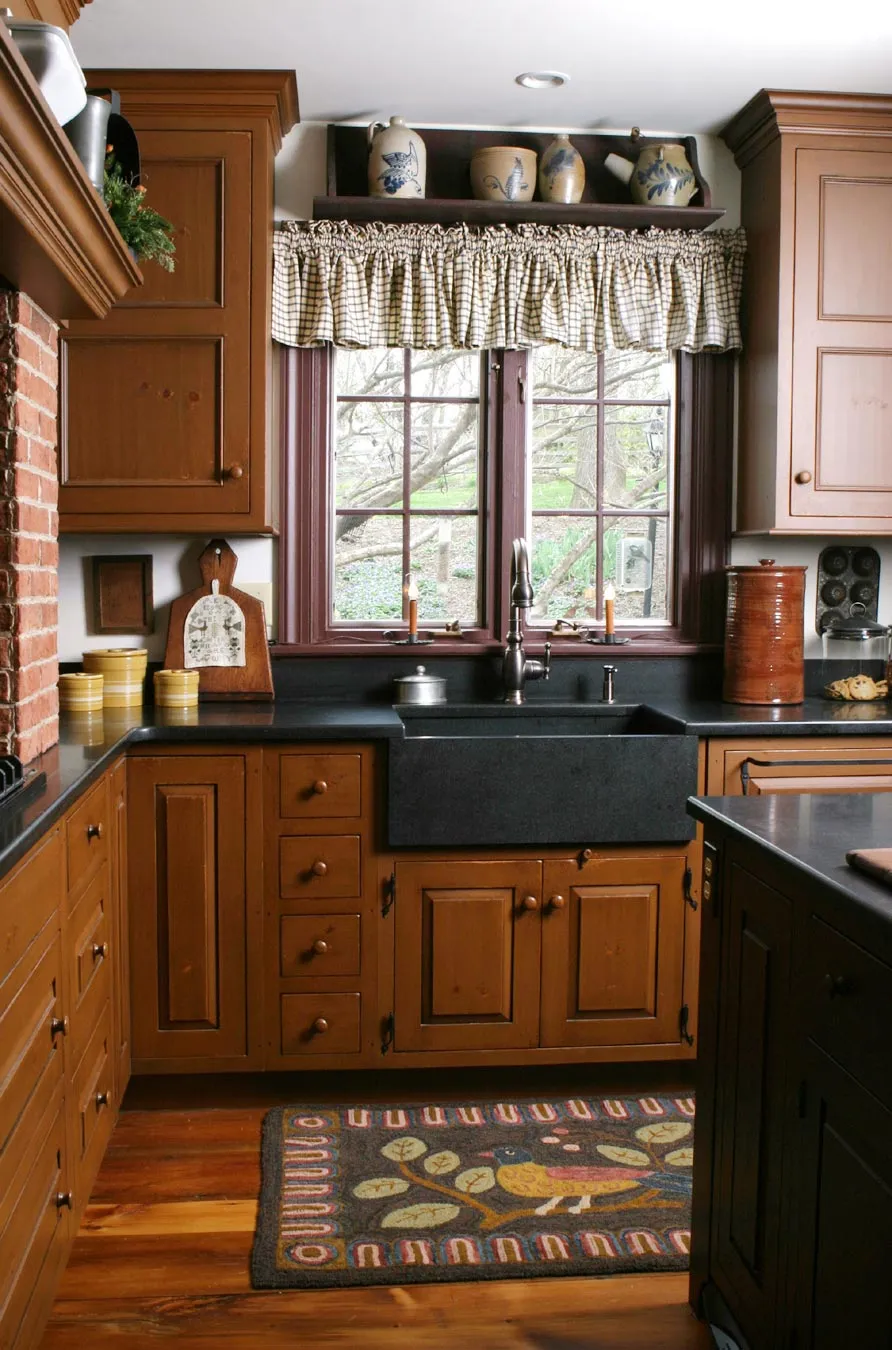 11509 rustic red kitchen image4