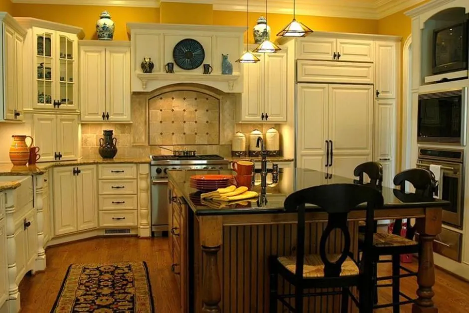 11620 tuscan red kitchen cabinets