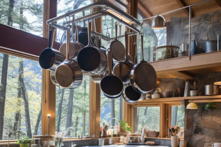 11629 cabin kitchen fireplace