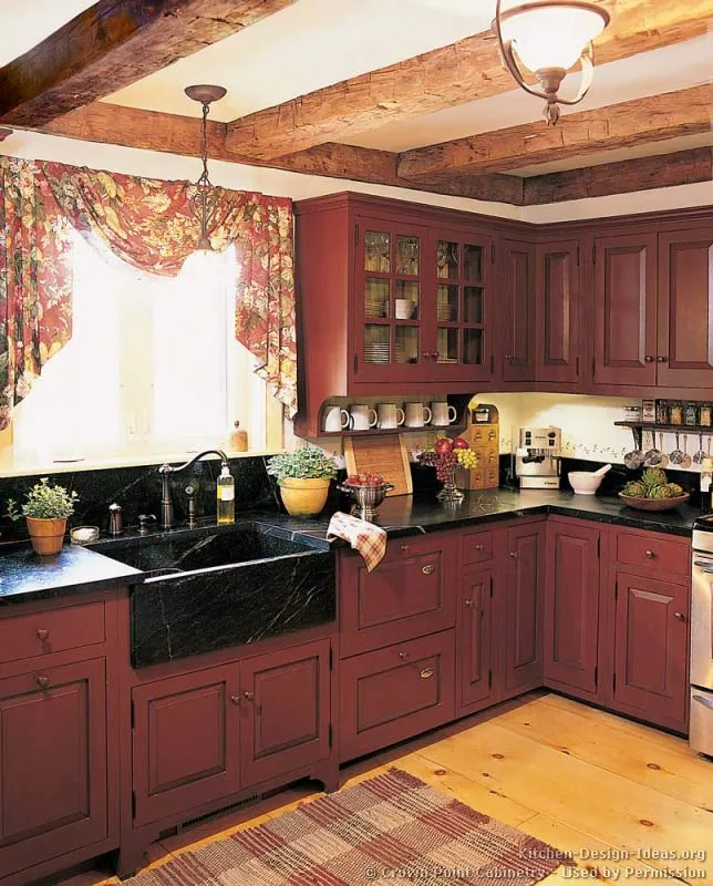 11651 red kitchen island design